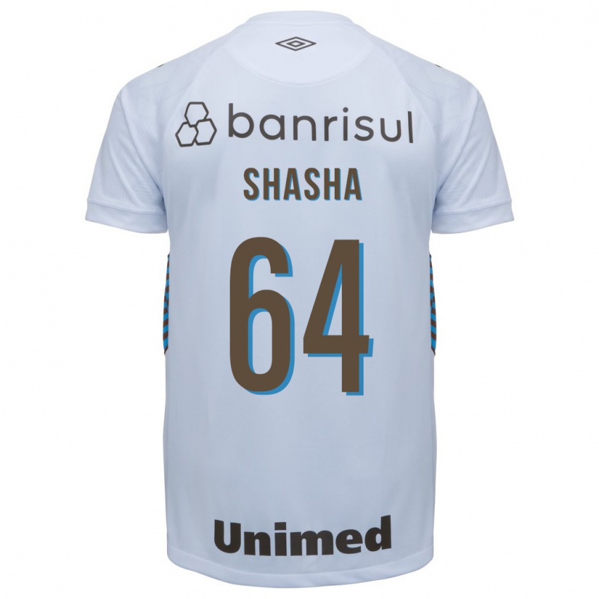 Børn Shashá #64 Hvid Udebane Spillertrøjer 2023/24 Trøje T-Shirt