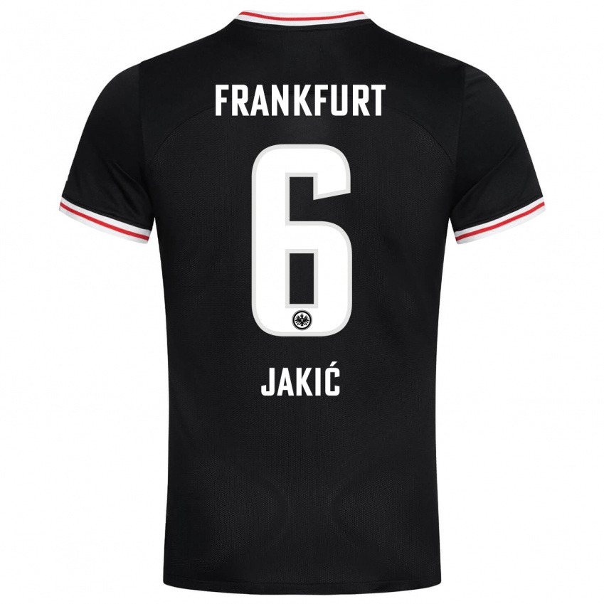 Børn Kristijan Jakic #6 Sort Udebane Spillertrøjer 2023/24 Trøje T-Shirt