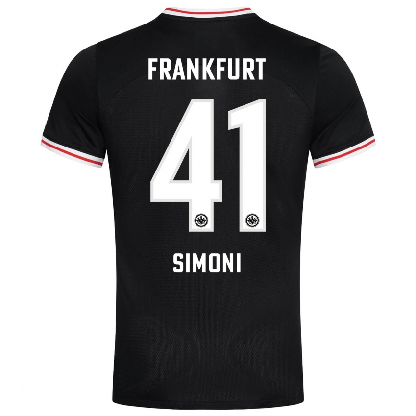 Børn Simon Simoni #41 Sort Udebane Spillertrøjer 2023/24 Trøje T-Shirt