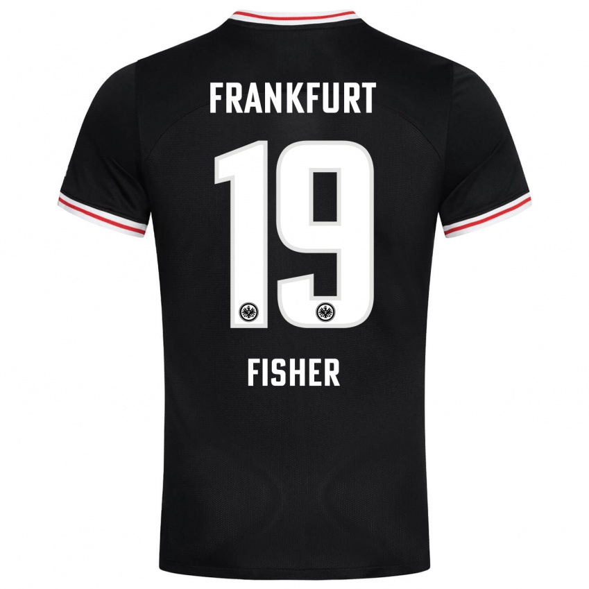Børn Ben-Luca Fisher #19 Sort Udebane Spillertrøjer 2023/24 Trøje T-Shirt
