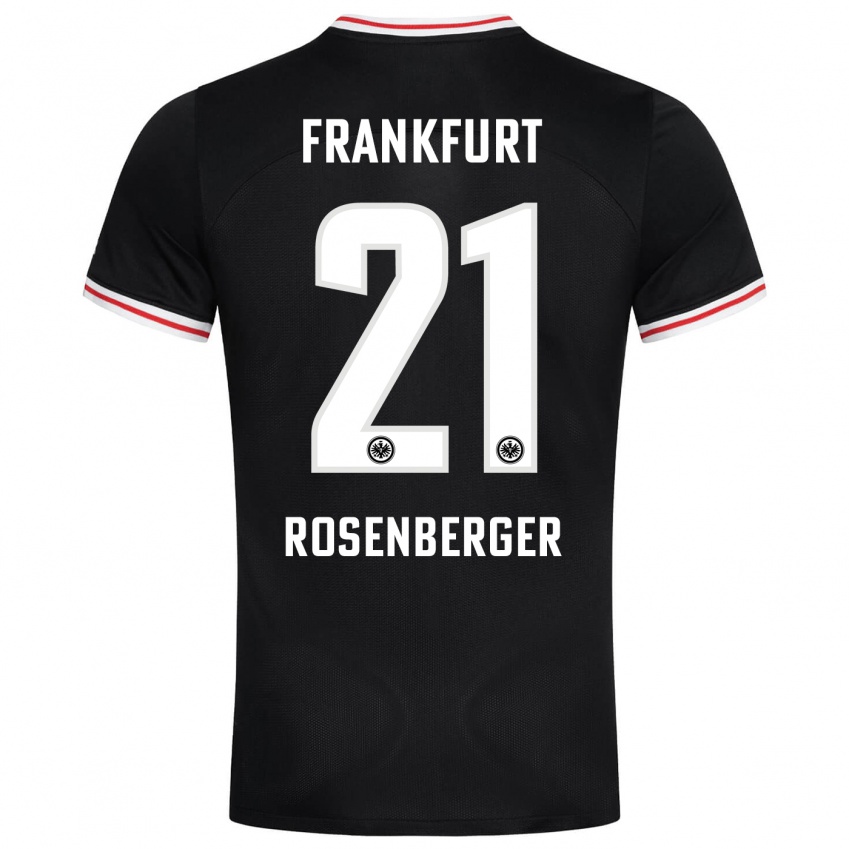 Børn Robin Rosenberger #21 Sort Udebane Spillertrøjer 2023/24 Trøje T-Shirt