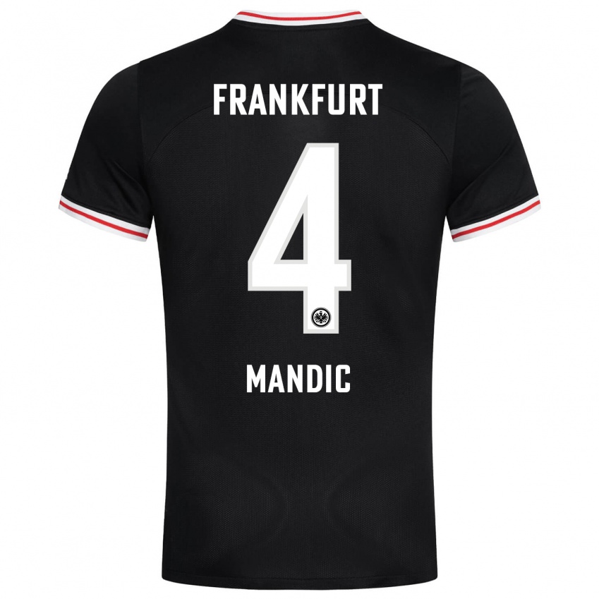 Børn Kristian Mandic #4 Sort Udebane Spillertrøjer 2023/24 Trøje T-Shirt