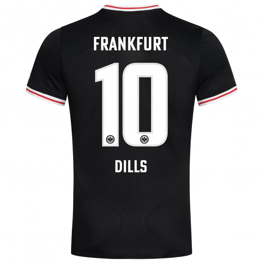 Børn Marvin Dills #10 Sort Udebane Spillertrøjer 2023/24 Trøje T-Shirt