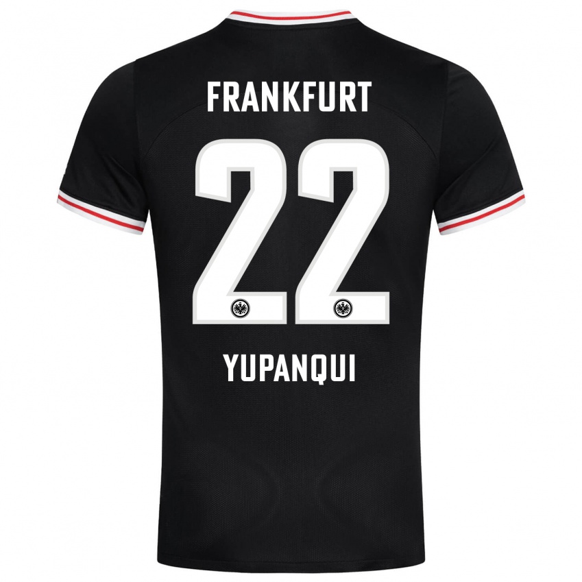 Børn Philipp Eisele Yupanqui #22 Sort Udebane Spillertrøjer 2023/24 Trøje T-Shirt