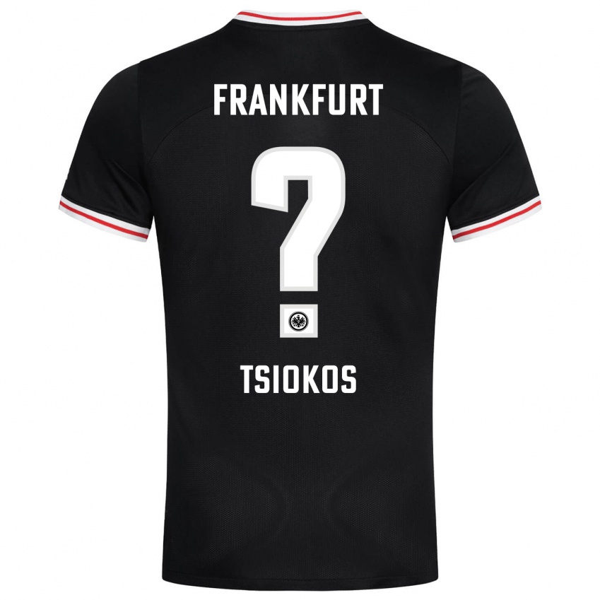 Børn Leonidas Ilias Tsiokos #0 Sort Udebane Spillertrøjer 2023/24 Trøje T-Shirt