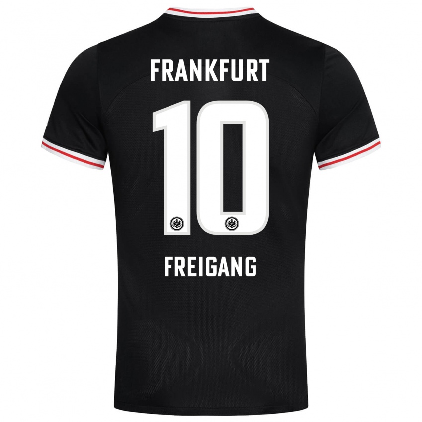 Børn Laura Freigang #10 Sort Udebane Spillertrøjer 2023/24 Trøje T-Shirt