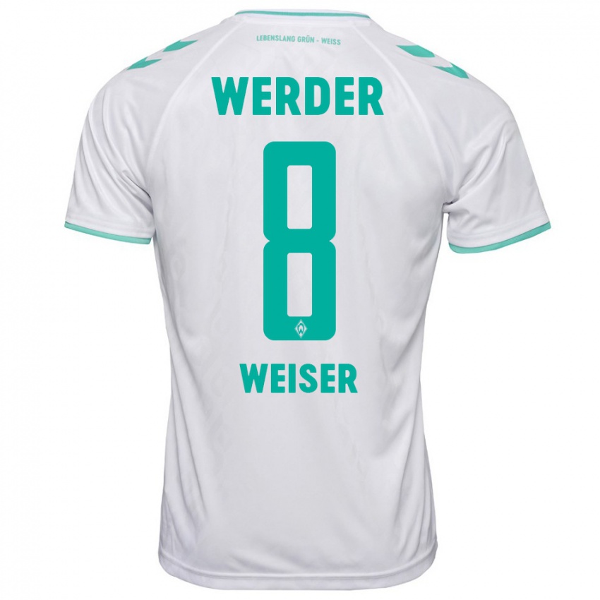 Børn Mitchell Weiser #8 Hvid Udebane Spillertrøjer 2023/24 Trøje T-Shirt