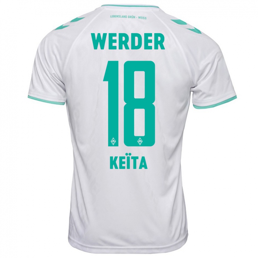 Børn Naby Keïta #18 Hvid Udebane Spillertrøjer 2023/24 Trøje T-Shirt