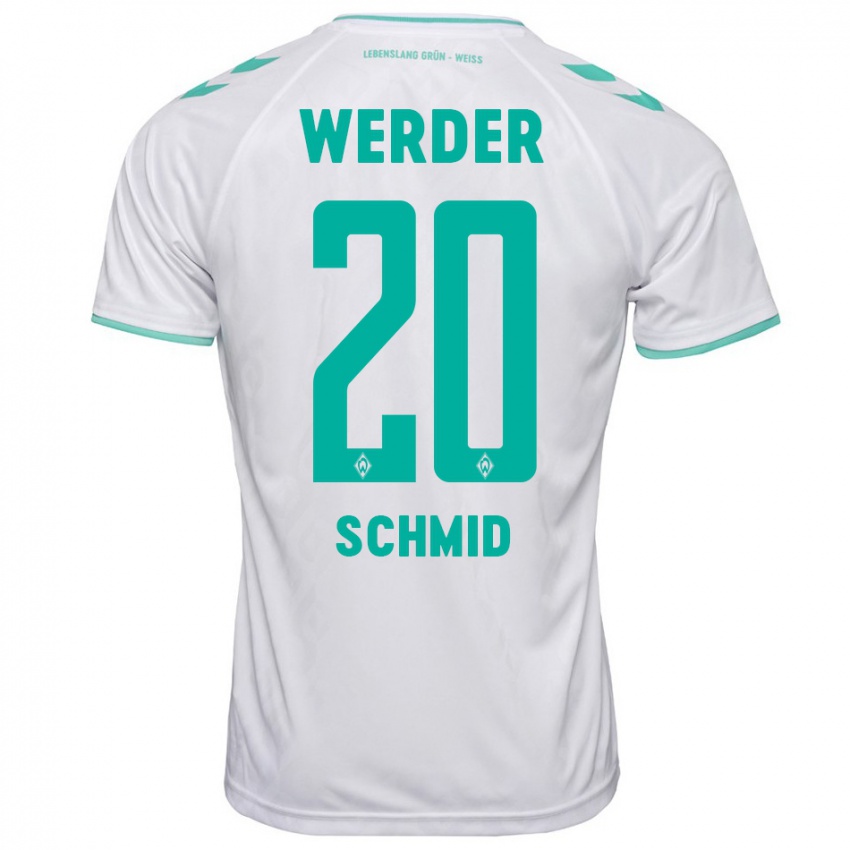 Børn Romano Schmid #20 Hvid Udebane Spillertrøjer 2023/24 Trøje T-Shirt