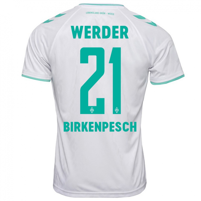 Børn Noah Birkenpesch #21 Hvid Udebane Spillertrøjer 2023/24 Trøje T-Shirt