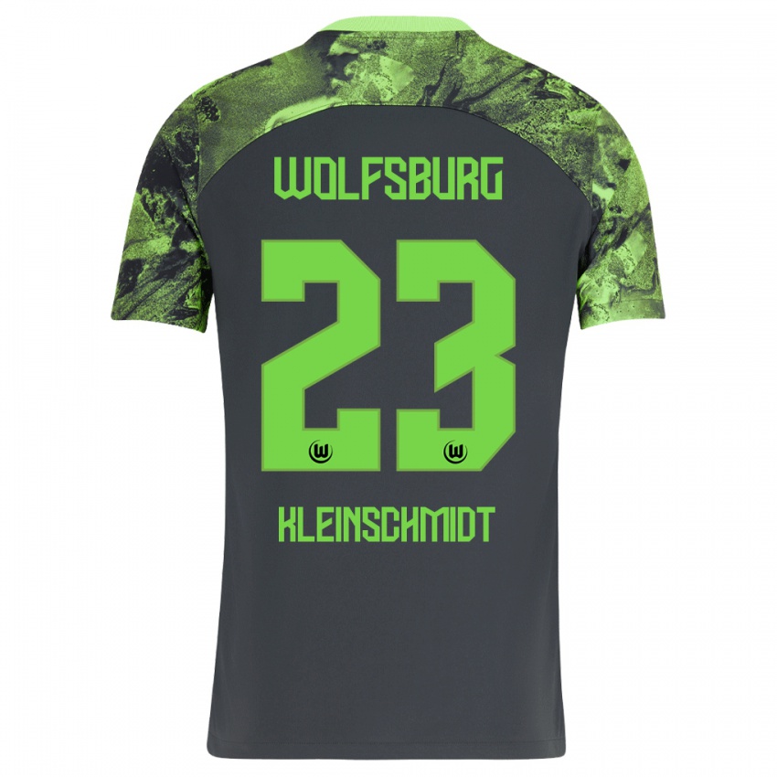 Børn Max Kleinschmidt #23 Mørkegrå Udebane Spillertrøjer 2023/24 Trøje T-Shirt