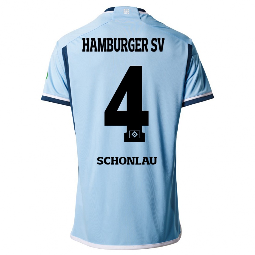 Børn Sebastian Schonlau #4 Blå Udebane Spillertrøjer 2023/24 Trøje T-Shirt