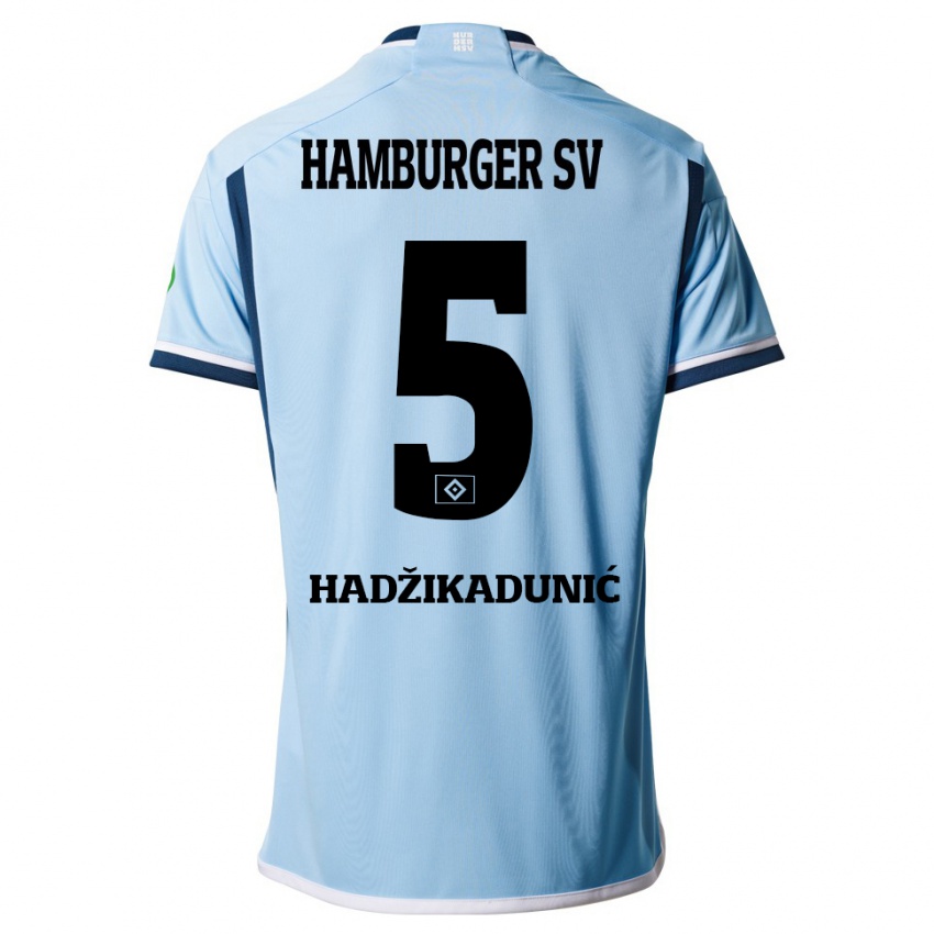 Børn Dennis Hadzikadunic #5 Blå Udebane Spillertrøjer 2023/24 Trøje T-Shirt