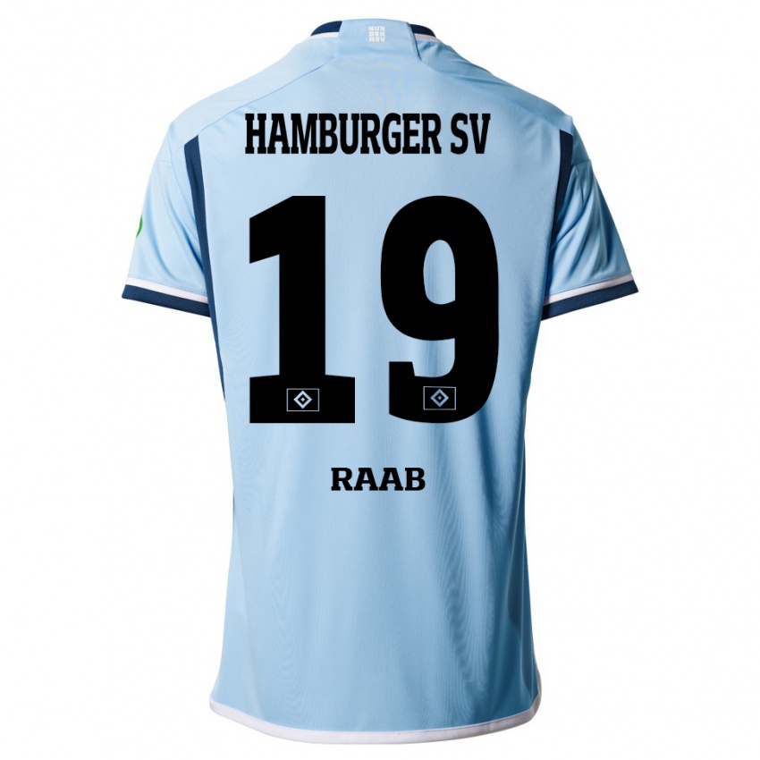 Børn Matheo Raab #19 Blå Udebane Spillertrøjer 2023/24 Trøje T-Shirt