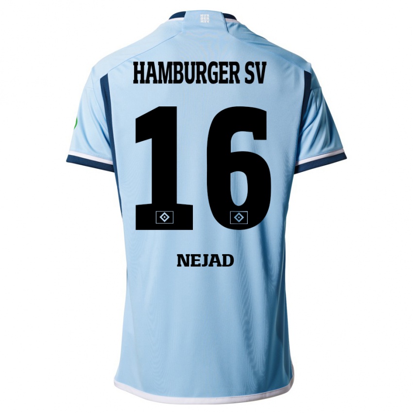 Børn Milad Nejad #16 Blå Udebane Spillertrøjer 2023/24 Trøje T-Shirt