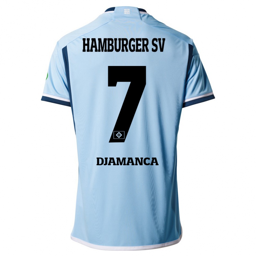 Børn Ismaila Djamanca #7 Blå Udebane Spillertrøjer 2023/24 Trøje T-Shirt