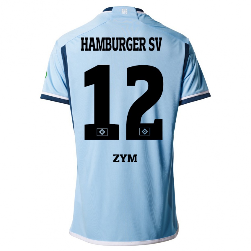 Børn Marcel Zym #12 Blå Udebane Spillertrøjer 2023/24 Trøje T-Shirt