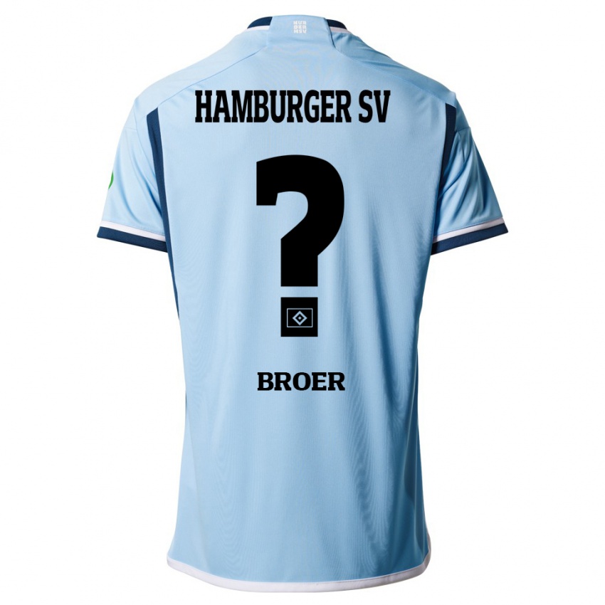 Børn Yannick Tim Bröer #0 Blå Udebane Spillertrøjer 2023/24 Trøje T-Shirt