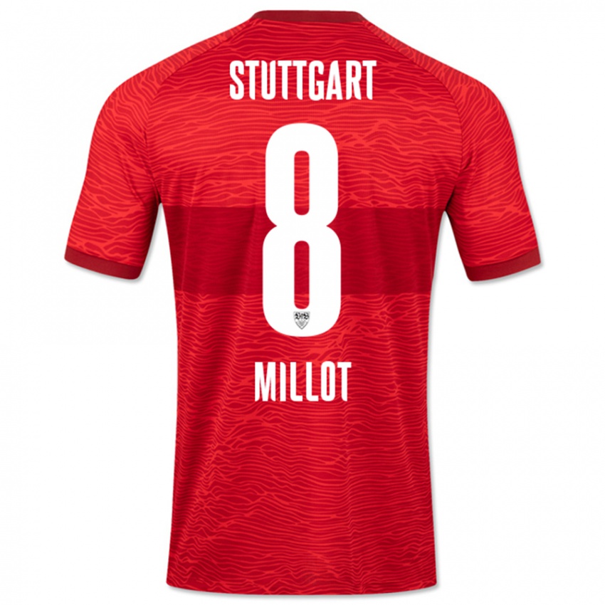 Børn Enzo Millot #8 Rød Udebane Spillertrøjer 2023/24 Trøje T-Shirt