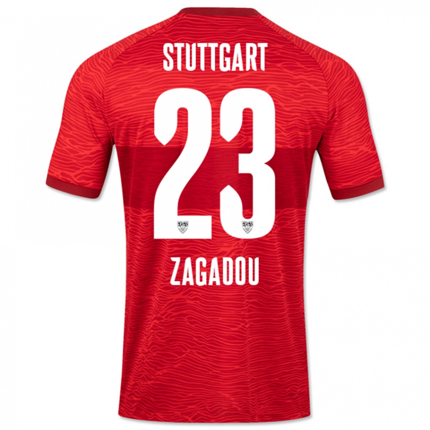 Børn Dan-Axel Zagadou #23 Rød Udebane Spillertrøjer 2023/24 Trøje T-Shirt