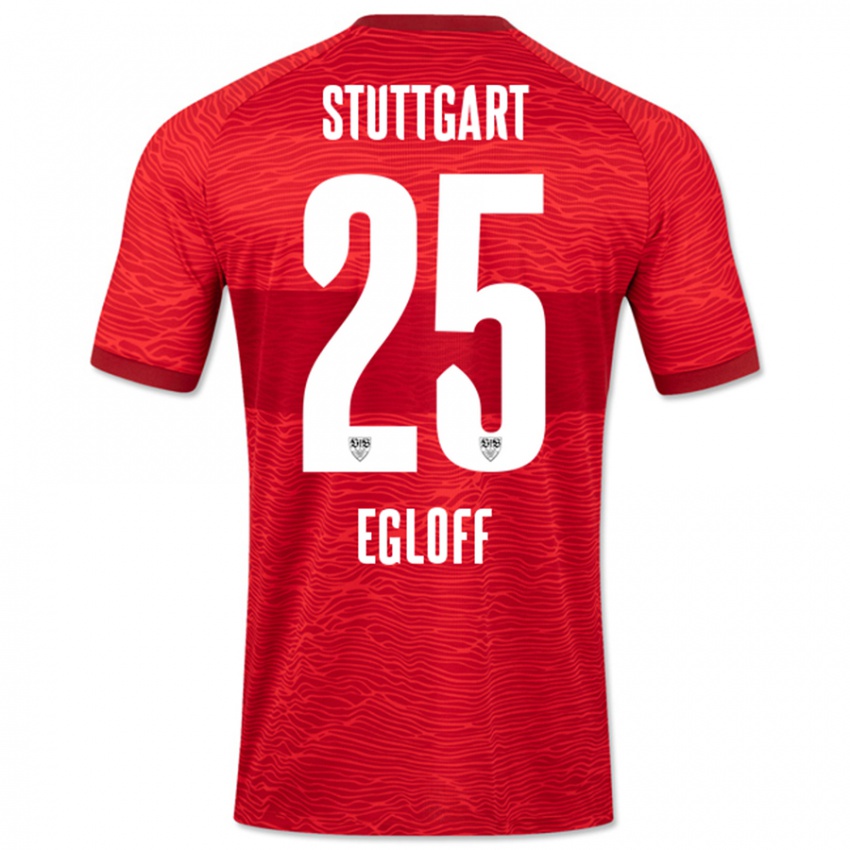 Børn Lilian Egloff #25 Rød Udebane Spillertrøjer 2023/24 Trøje T-Shirt