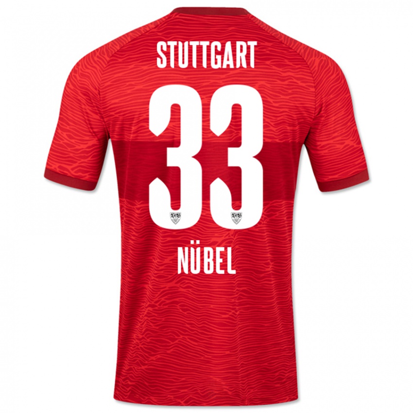 Børn Alexander Nübel #33 Rød Udebane Spillertrøjer 2023/24 Trøje T-Shirt