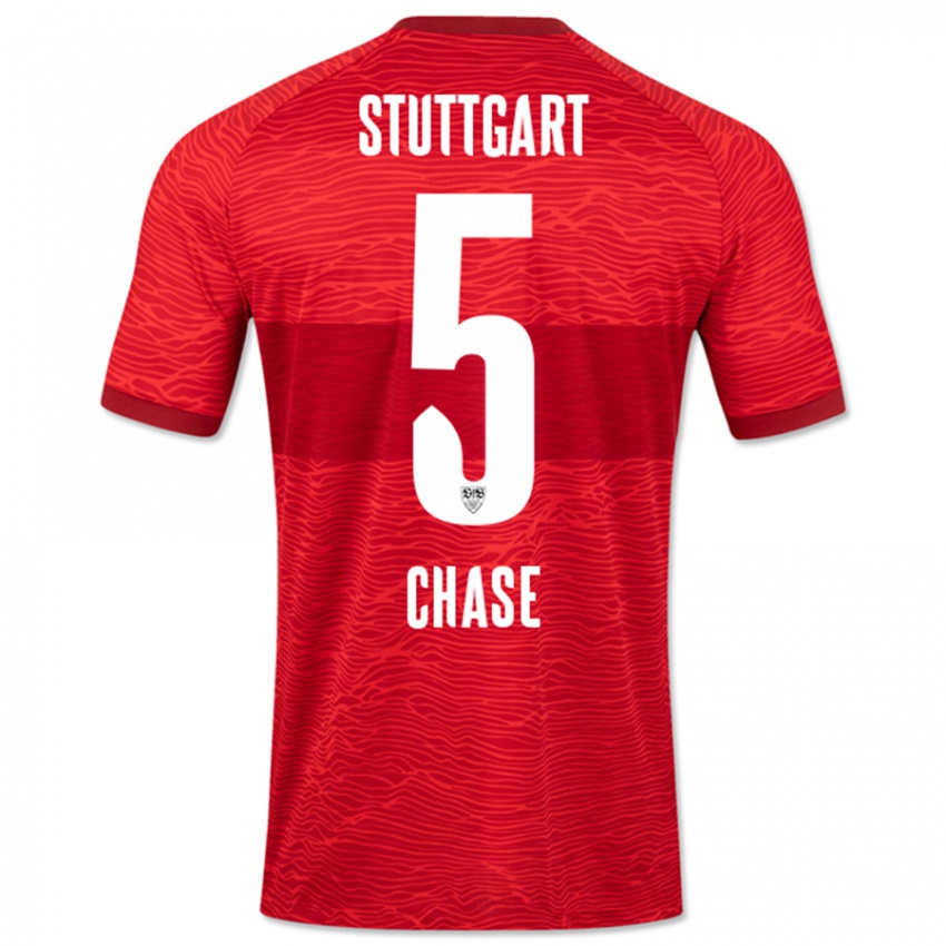 Børn Anrie Chase #5 Rød Udebane Spillertrøjer 2023/24 Trøje T-Shirt