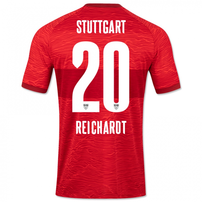 Børn Leon Reichardt #20 Rød Udebane Spillertrøjer 2023/24 Trøje T-Shirt