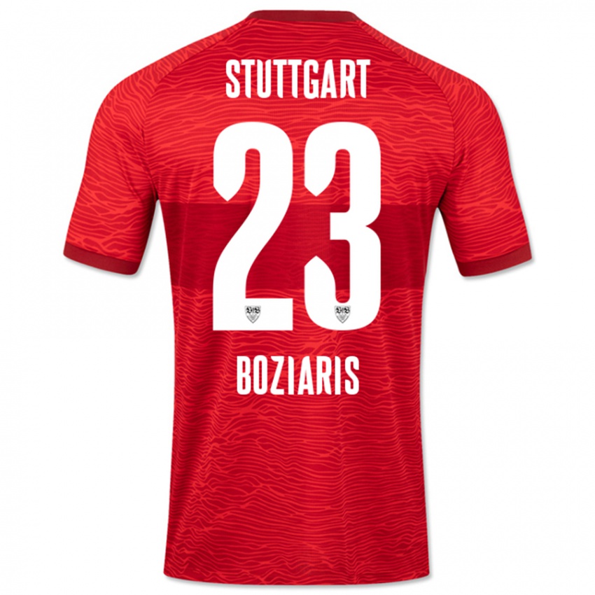 Børn Giannis Boziaris #23 Rød Udebane Spillertrøjer 2023/24 Trøje T-Shirt