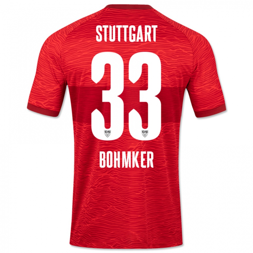 Børn Finn Böhmker #33 Rød Udebane Spillertrøjer 2023/24 Trøje T-Shirt