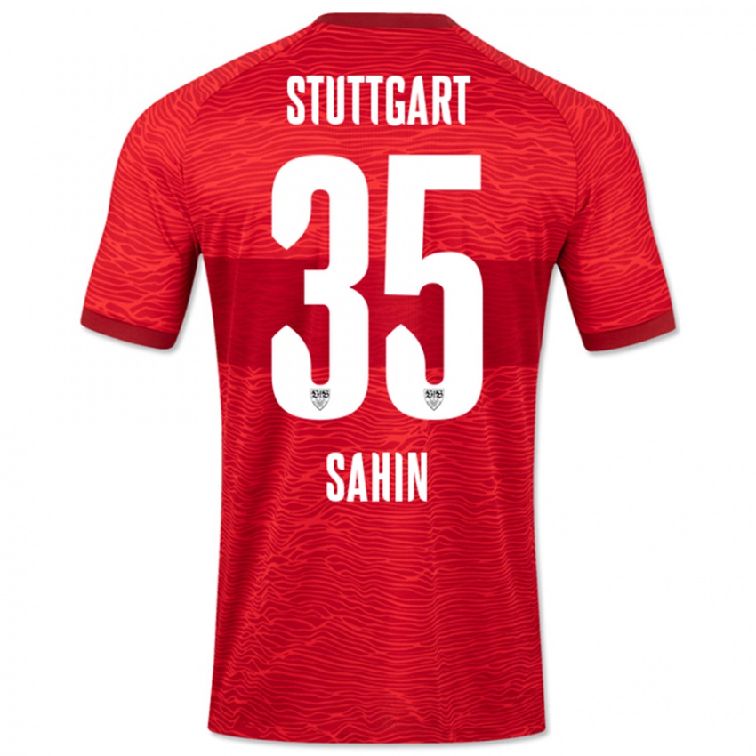 Børn Mehmet Sahin #35 Rød Udebane Spillertrøjer 2023/24 Trøje T-Shirt