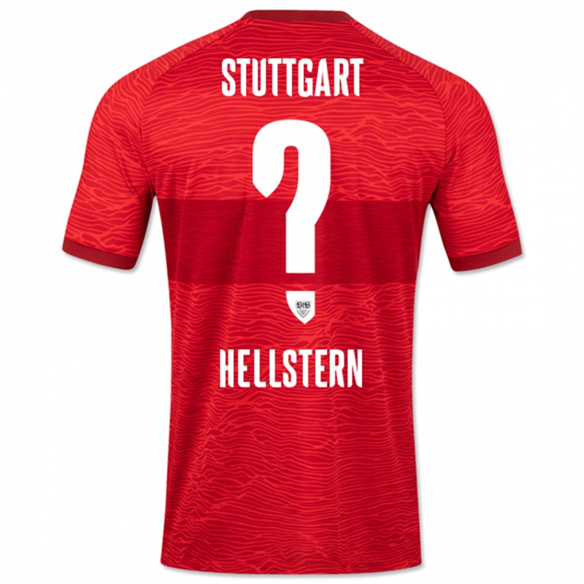 Børn Florian Hellstern #0 Rød Udebane Spillertrøjer 2023/24 Trøje T-Shirt