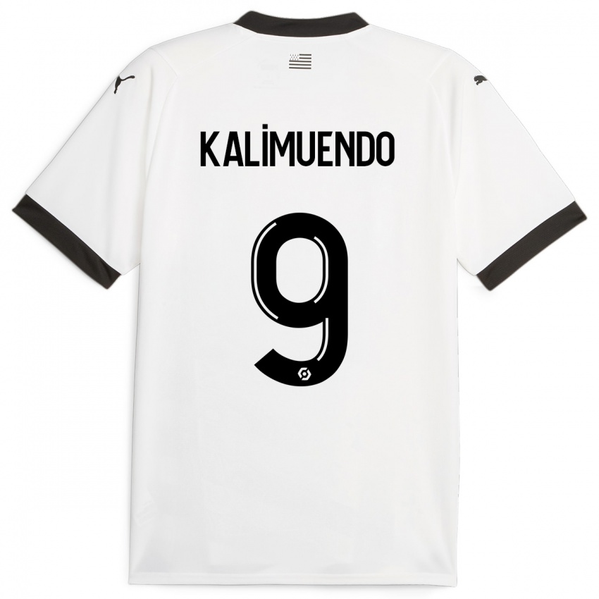 Børn Arnaud Kalimuendo #9 Hvid Udebane Spillertrøjer 2023/24 Trøje T-Shirt