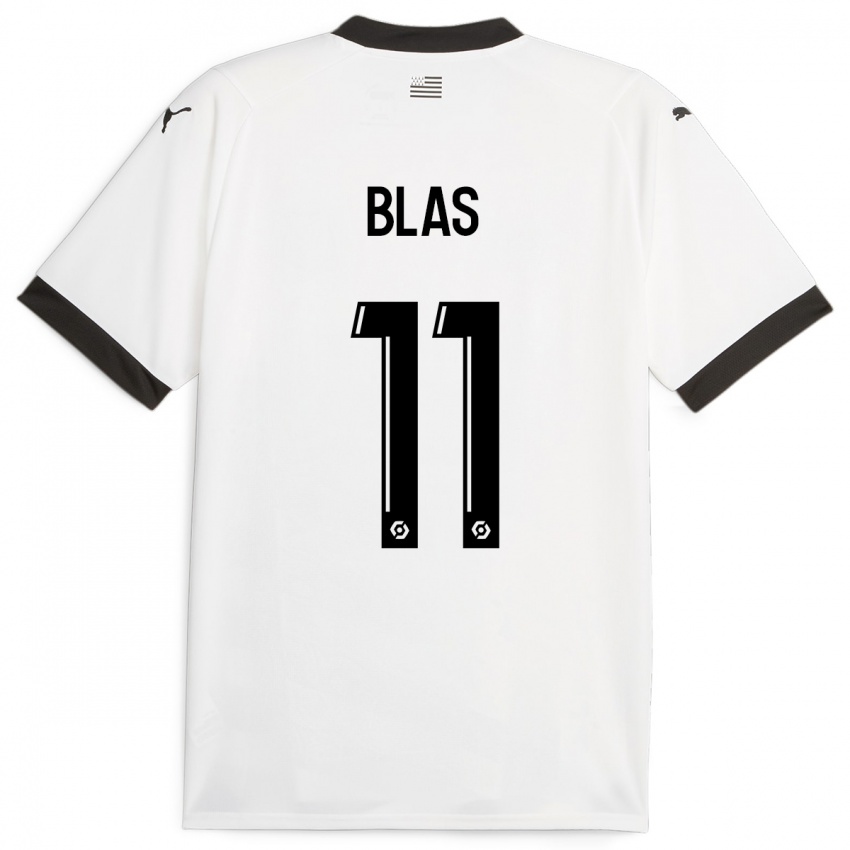 Børn Ludovic Blas #11 Hvid Udebane Spillertrøjer 2023/24 Trøje T-Shirt