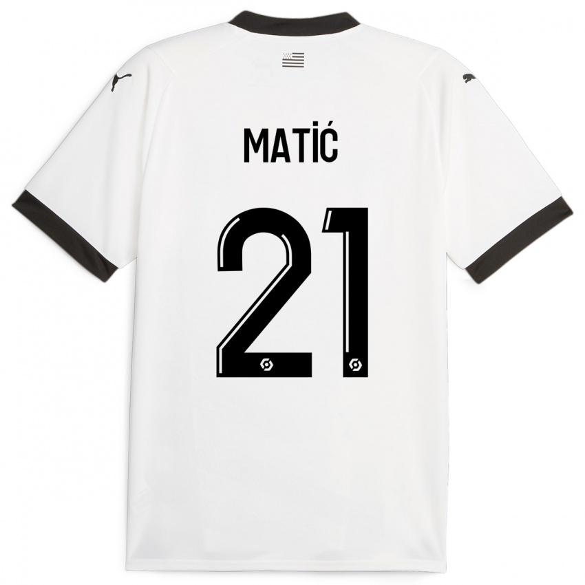 Børn Nemanja Matic #21 Hvid Udebane Spillertrøjer 2023/24 Trøje T-Shirt