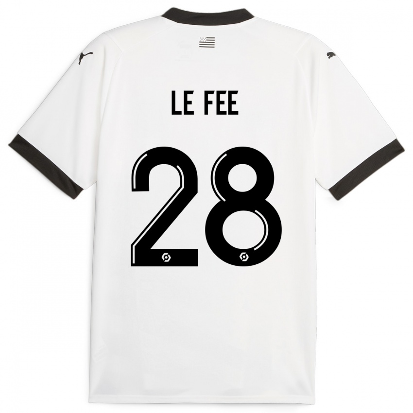 Børn Enzo Le Fée #28 Hvid Udebane Spillertrøjer 2023/24 Trøje T-Shirt