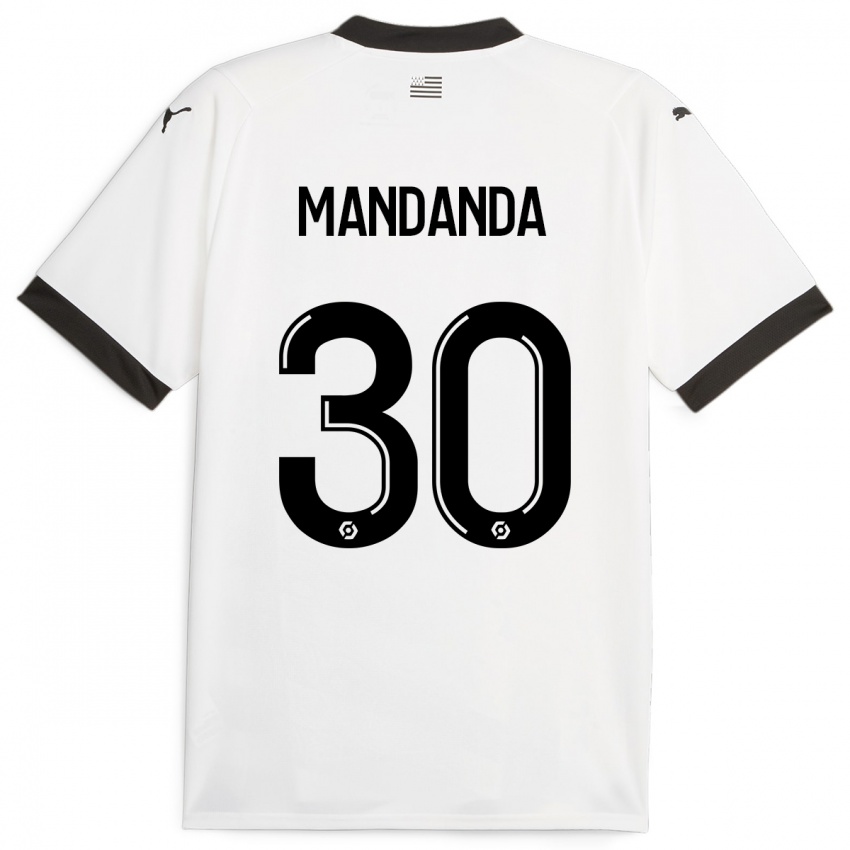 Børn Steve Mandanda #30 Hvid Udebane Spillertrøjer 2023/24 Trøje T-Shirt