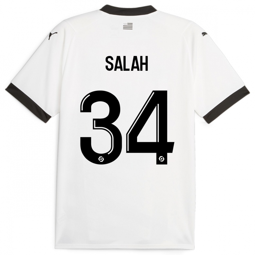 Børn Ibrahim Salah #34 Hvid Udebane Spillertrøjer 2023/24 Trøje T-Shirt
