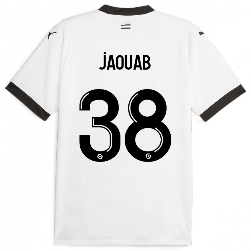 Børn Mohamed Jaouab #38 Hvid Udebane Spillertrøjer 2023/24 Trøje T-Shirt