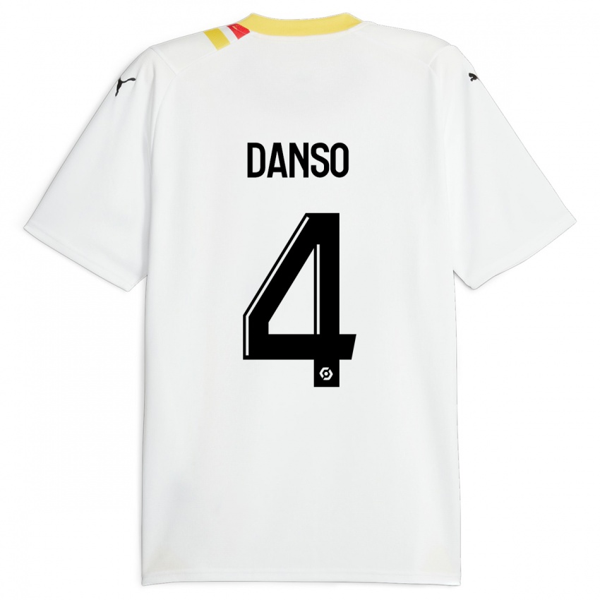 Børn Kevin Danso #4 Sort Udebane Spillertrøjer 2023/24 Trøje T-Shirt