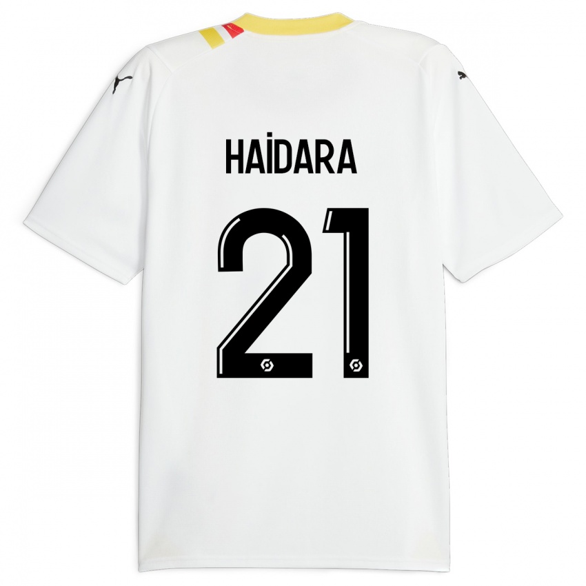 Børn Massadio Haidara #21 Sort Udebane Spillertrøjer 2023/24 Trøje T-Shirt