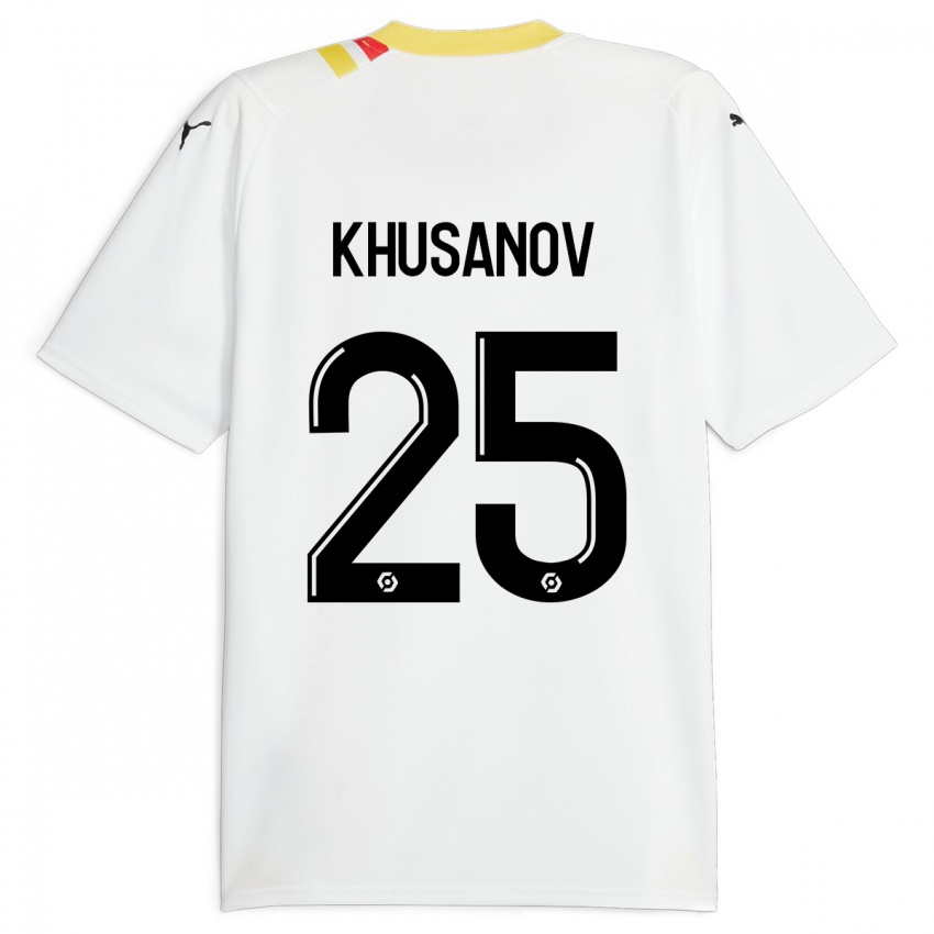 Børn Abdukodir Khusanov #25 Sort Udebane Spillertrøjer 2023/24 Trøje T-Shirt