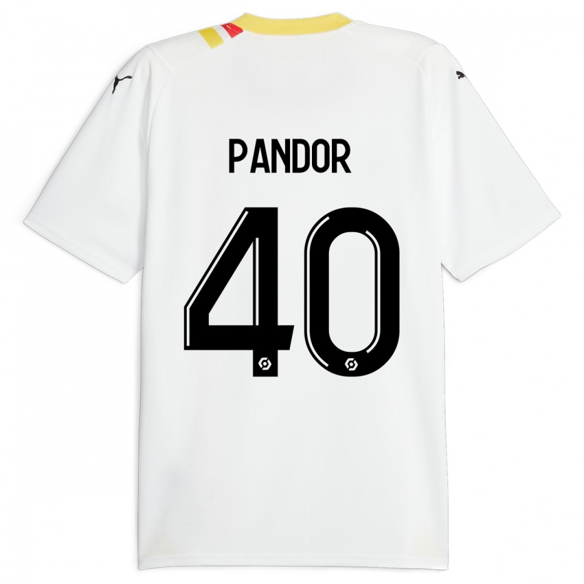 Børn Yannick Pandor #40 Sort Udebane Spillertrøjer 2023/24 Trøje T-Shirt