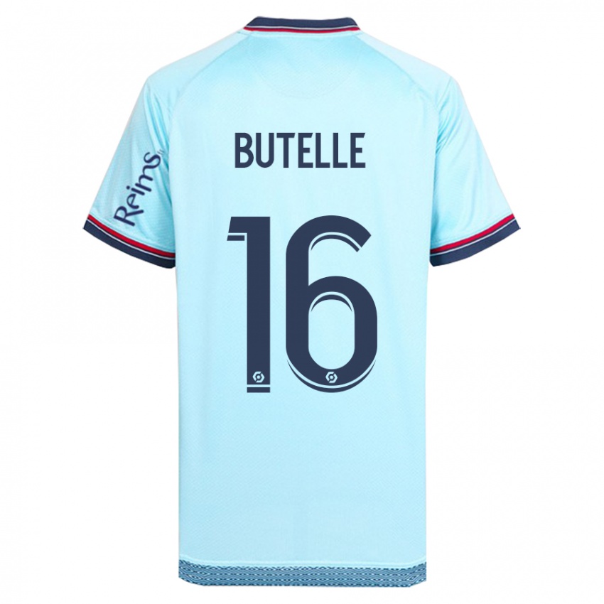 Børn Ludovic Butelle #16 Himmelblå Udebane Spillertrøjer 2023/24 Trøje T-Shirt