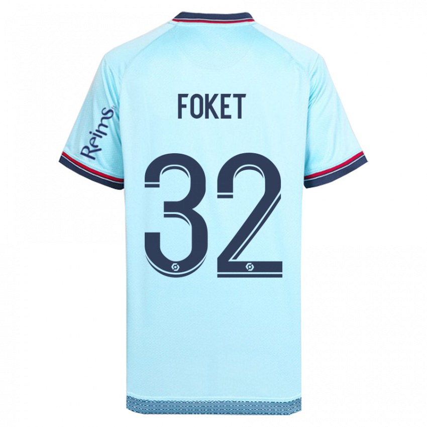 Børn Thomas Foket #32 Himmelblå Udebane Spillertrøjer 2023/24 Trøje T-Shirt