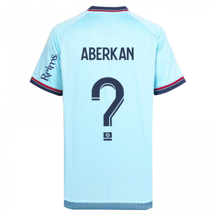Børn Yassine Aberkan #0 Himmelblå Udebane Spillertrøjer 2023/24 Trøje T-Shirt