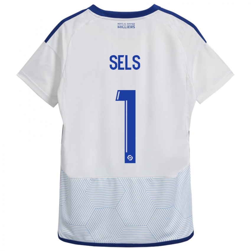 Børn Matz Sels #1 Hvid Udebane Spillertrøjer 2023/24 Trøje T-Shirt