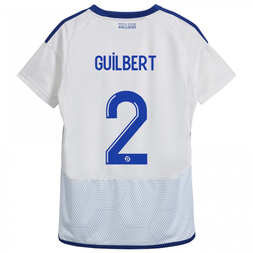 Børn Frédéric Guilbert #2 Hvid Udebane Spillertrøjer 2023/24 Trøje T-Shirt