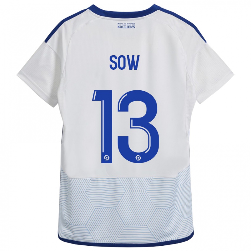 Børn Saïdou Sow #13 Hvid Udebane Spillertrøjer 2023/24 Trøje T-Shirt