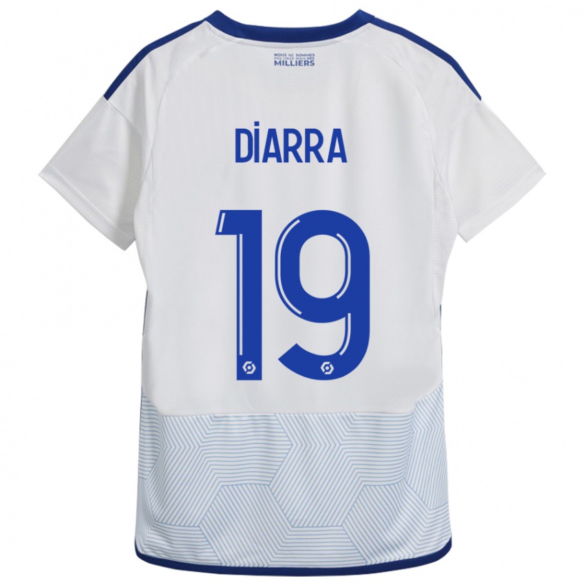 Børn Habib Diarra #19 Hvid Udebane Spillertrøjer 2023/24 Trøje T-Shirt